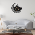 Crescent Mosque Silhouette | Metal Wall Clock